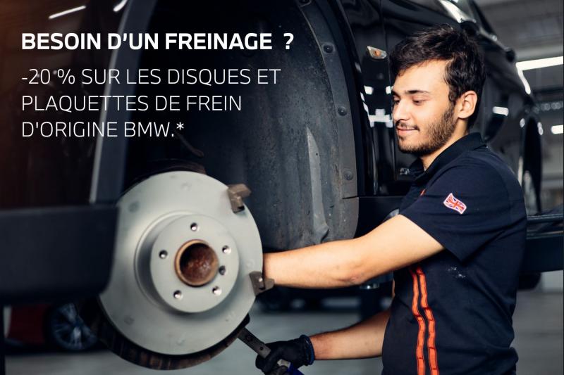 Offre Freinage d’Origine BMW : -20 % sur vos disques et plaquettes.'