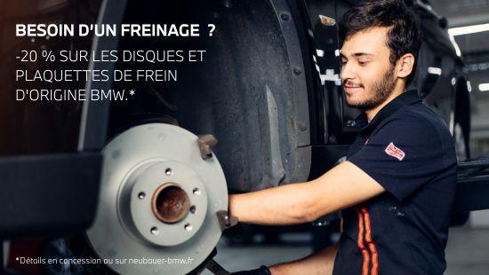 Offre Freinage d’Origine BMW : -20 % sur vos disques et plaquettes.