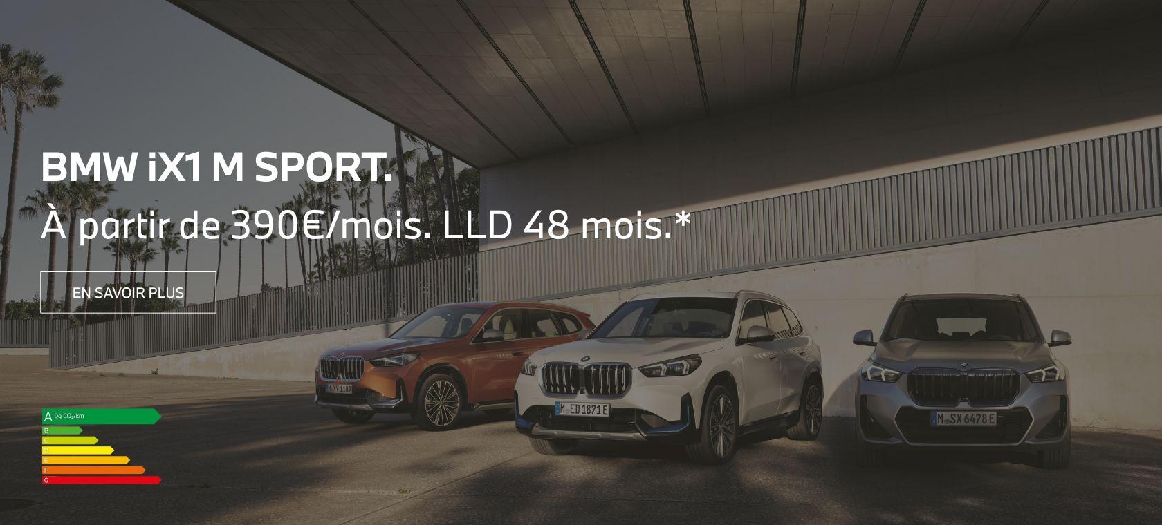 BMW iX1 eDrive20 M Sport dès 390€/mois – Offre LLD exceptionnelle